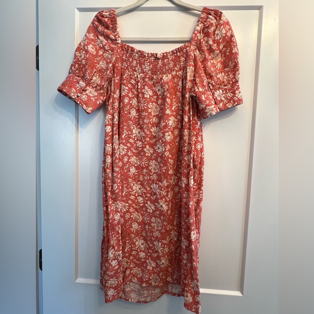 J,Crew dress with puff sleeve